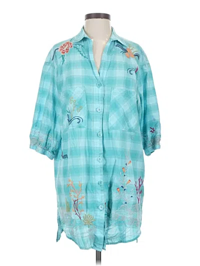 Pre-owned Johnny Was Kimono In Blue