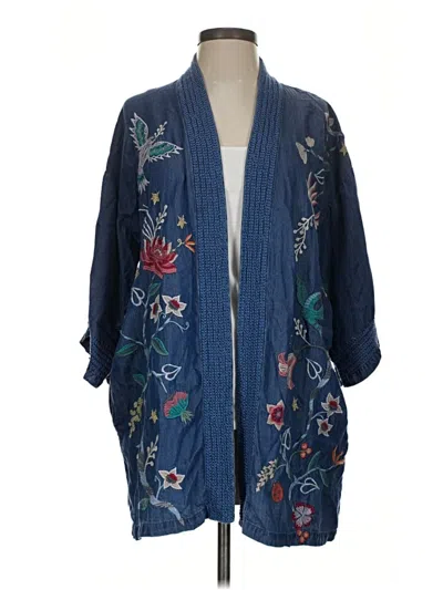 Pre-owned Johnny Was Kimono In Blue