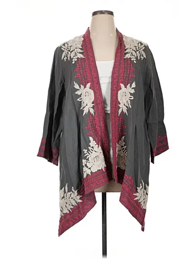 Pre-owned Johnny Was Kimono In Gray