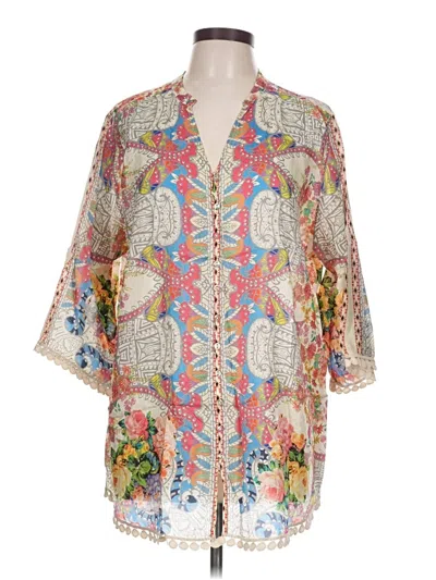 Pre-owned Johnny Was Kimono In Silver