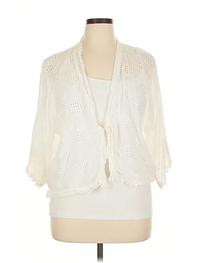 Pre-owned Johnny Was Kimono In White