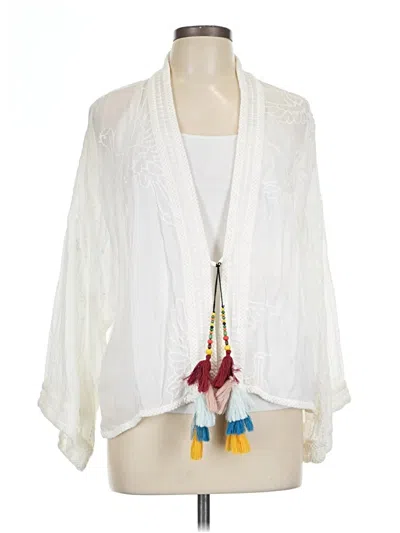 Pre-owned Johnny Was Kimono In White