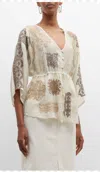 Johnny Was Lace Blouse In Beige In Beige