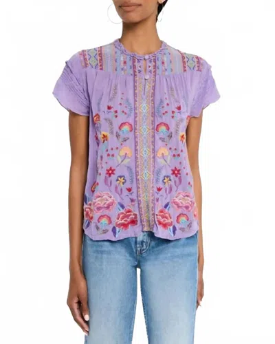 Johnny Was Bougainville Lafaret Blouse In Purple