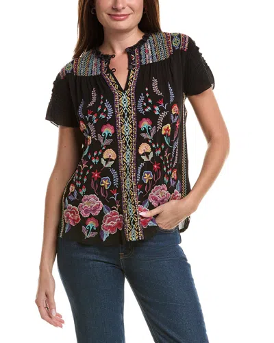 Johnny Was Lafaret Blouse In Black