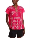 Johnny Was Lafaret Blouse In Monserrat In Virtual Pink In Multi