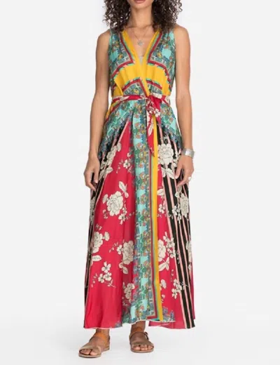 Pre-owned Johnny Was Lapis Alexis Dress In Multi In Multicolor