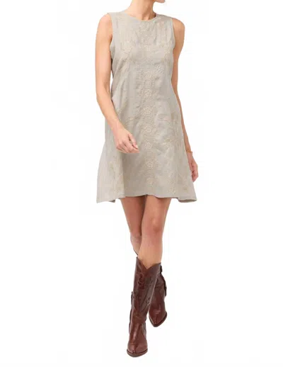 Johnny Was Lara Linen Chevron Tank Dress In Sand In Neutral