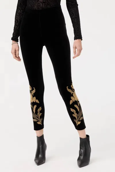 Johnny Was Lara Stretch Velvet Legging In Black