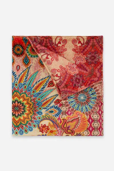 Johnny Was Laurel Canyon Cozy Blanket In Magnolia Scarf In Multi