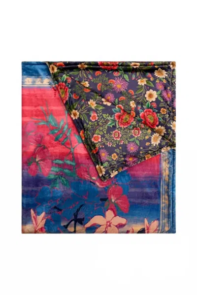 Johnny Was Lavandula Laurel Canyon Cozy Blanket In Blue Multi