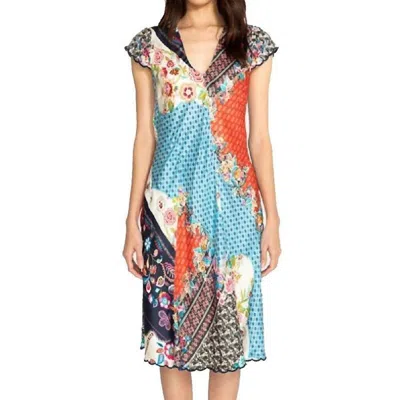 Johnny Was Layla Bias Dress In Multi In Blue