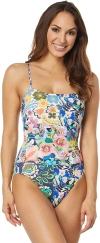 Johnny Was Layla Spaghetti Strap One-piece In Multi