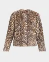 Johnny Was Leopard-print Faux Fur Jacket In Multi