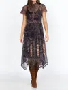 Johnny Was Leticia Mesh Dress In Multicolor In Black