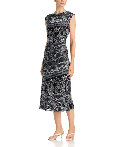Johnny Was Leyla Sleeveless Midi Dress In Gray