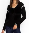Johnny Was The Chenille Classic Whipstitch Pullover In Black