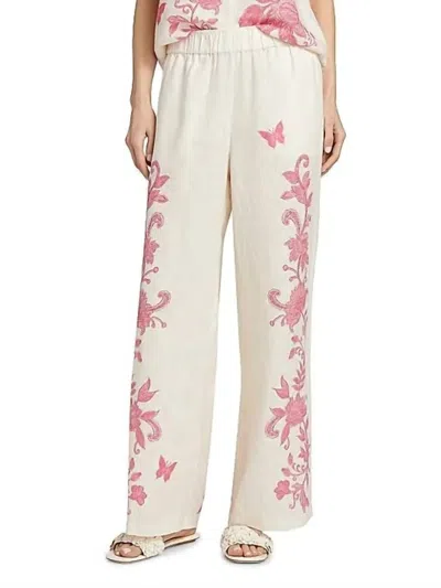 Johnny Was Linen Pant Alycia In Ecru In White