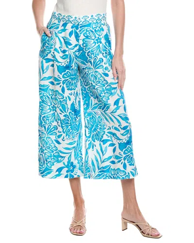 Johnny Was Linen Pleated Culotte In White