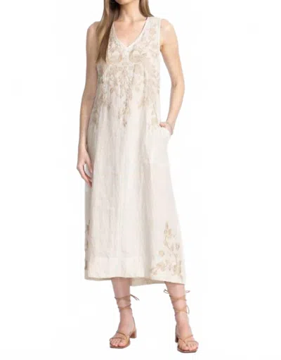 Johnny Was Linen Tank Dress (slip) Kamala In White