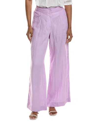 Johnny Was Linen Wide Leg Pant In Pink