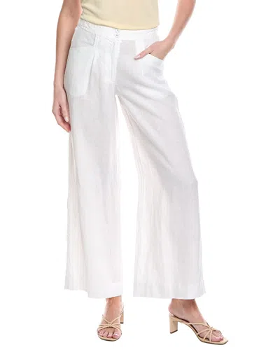 Johnny Was Linen Wide Leg Pant In White