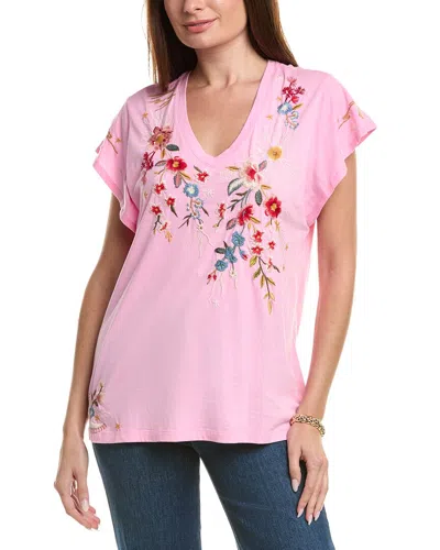 Johnny Was Lissa T-shirt In Pink