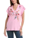 Johnny Was Lissa T-shirt In Pink