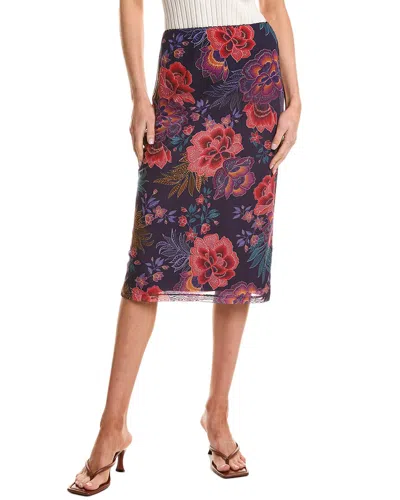 Johnny Was Lizandrea Mesh Midi Skirt In Multi