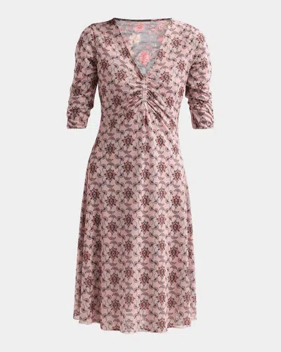 Johnny Was Lizzeth Reversible Floral-print Dress In Pink