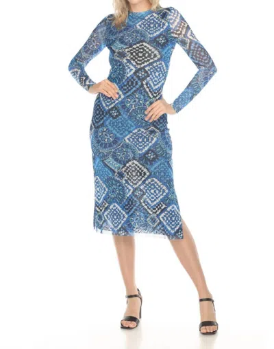 Johnny Was Lolia Mesh Midi Dress In Shiloh In Blue