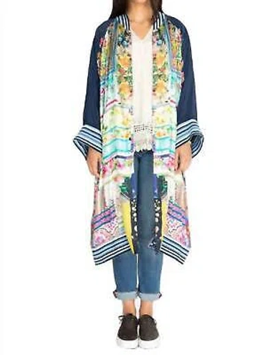 Pre-owned Johnny Was Long Fiori Coat For Women - Size Xs In Pattern