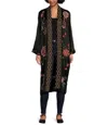 Johnny Was Long Kimono Coat Messine In Black