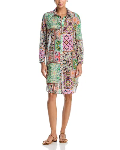 Johnny Was Long Shirt Dress Cover Up In Multi