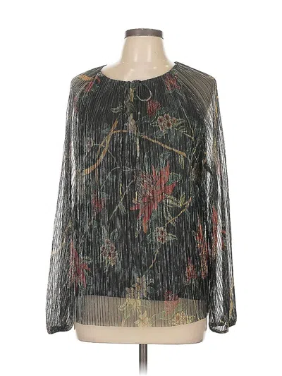 Pre-owned Johnny Was Long Sleeve Blouse In Black