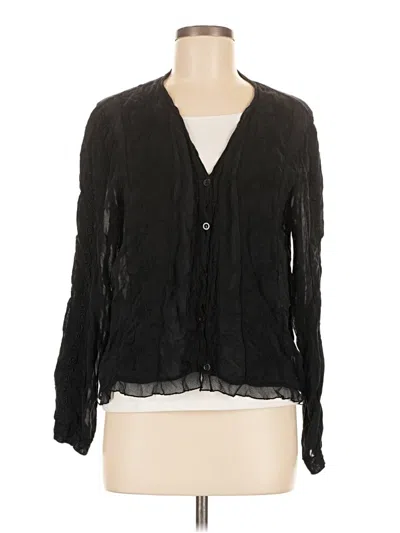 Pre-owned Johnny Was Long Sleeve Blouse In Black