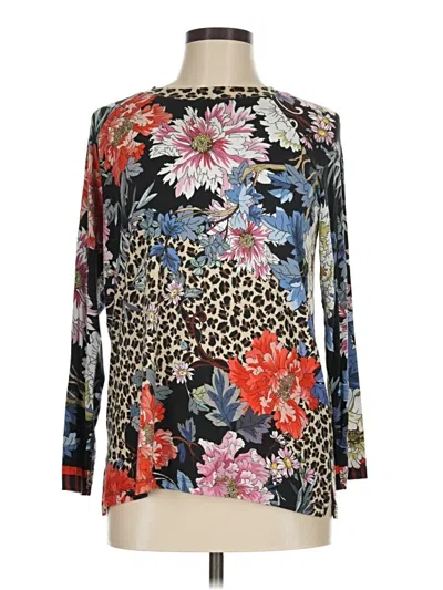 Pre-owned Johnny Was Long Sleeve Blouse In Black