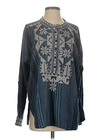 Johnny Was Long Sleeve Blouse In Blue