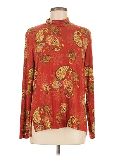 Pre-owned Johnny Was Long Sleeve Blouse In Red