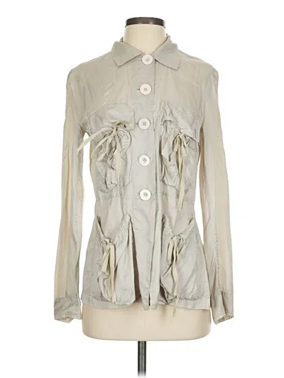 Pre-owned Johnny Was Long Sleeve Blouse In White