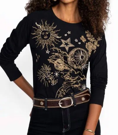 Johnny Was Long Sleeve Dolman Tee Miaora In Black