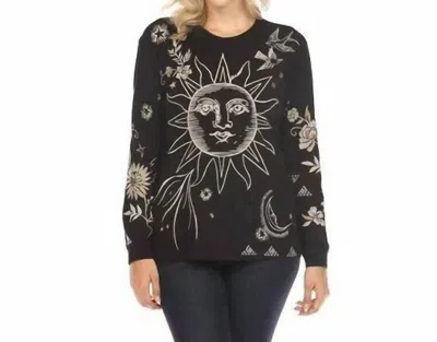 Johnny Was Long Sleeve Tee Torine In Black