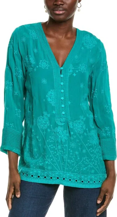 Johnny Was Lopati Tunic In Bondi Teal In Blue