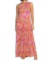 Johnny Was Loran Tiered Maxi Dress In Fabiola In Pink