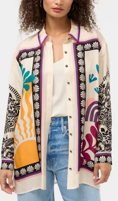 Johnny Was Lorelie Button Down Blouse In Solstice Canyon In Multi