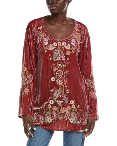 Johnny Was Lori Silk-blend Blouse In Pink