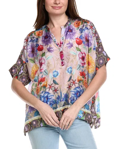 Johnny Was Louella Silk Blouse In Purple