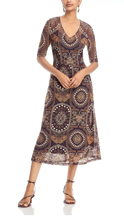 Johnny Was Loving Is Easy Mesh Midi Dress In Multi