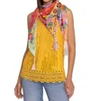 Johnny Was Lubella Plaid Scarf In Multi In Multi