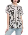 Johnny Was Luciana Dolman Shirt In White And Black In White